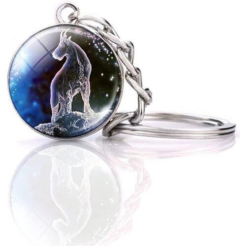 Zodiac 12 Constellations Luminous Crystal Ball Pendant