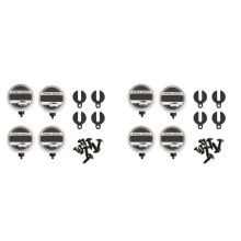 8 PièCes RC Voiture Ronde LED Couverture Lumineuse pour 1:10 HSP RC Voiture Axiale SCX10 pour -4 RC Chenille Abat-Jour Modèle Jouet