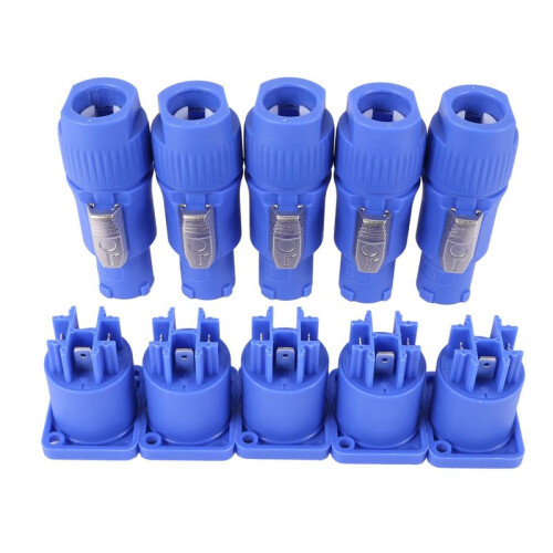 50 Set PowerCON Type A NAC3FCA+NAC3MPA-1 Chassis Plug Panel Adapter 1
