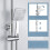 Duschset Regendusche mit Handbrause Chrom 8x4 Zoll Silber — duschset chrom, regendusche set, handbrause dusche 3