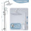 Duschset Regendusche mit Handbrause Chrom 8x4 Zoll Silber — duschset chrom, regendusche set, handbrause dusche 5