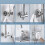 Duschset Regendusche mit Handbrause Chrom 8x4 Zoll Silber — duschset chrom, regendusche set, handbrause dusche 6