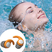 Swimming Ear Plugs Adult Reusable Silicone 2 Pack