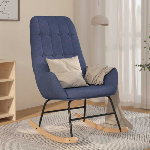 VidaXL vidaXL Schaukelstuhl Blau Stoff