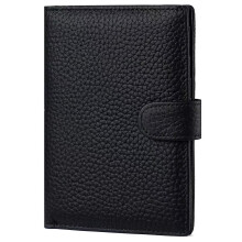 Genuine Leather Passport Holder Ultra-Thin with Cash and