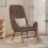 VidaXL vidaXL Schaukelstuhl Taupe Stoff 1