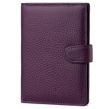 Genuine Leather Passport Holder Ultra-Thin with Cash and