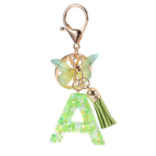 OUNONA Epoxy Initial Keychain Letter A for Women