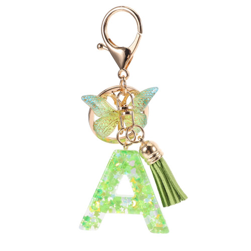 OUNONA Epoxy Initial Keychain Letter A for Women