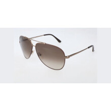 Zonnebril Ferragamo SF131S 60/10/135 Glanzend bruin met donkerbruin emaille Metaal UNISEX SF131S