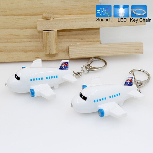 Airplane LED Sound Keyring Multicolor