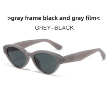(Gray)Gafas de moda para ojos de gato con lentes de policarbonato protección solar para hombres mujeres