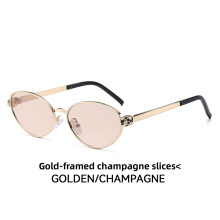 (Champagne)Lunettes de soleil élégantes monture dorée avec plusieurs options de verres pour sorties fêtes d'été