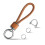 Leather Weave Keychain with 360 Rotatable D-Ring and 1