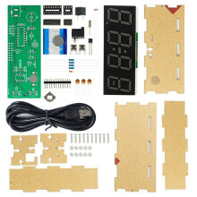 Kit D'Horloge NuméRique ColoréE RéVeil NuméRique RVB Coloré MicrocontrôLeur Circuit Imprimé Soudage Production DIY