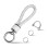 Leather Weave Keychain with 360 Rotatable D-Ring and 1