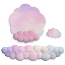 3-Teiliges Cloud-Handgelenkauflage-Tastatur-Set, Mauspad, HandgelenkstüTzen-Set, Ergonomischer Memory-Schaum für HeimbüRo-Laptop-Computer