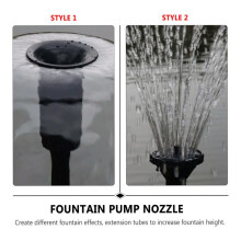 2X Fontein Pomp Nozzle Set Water Sproeikoppen Vijver Dompelpomp Pool Multifunctionele Nozzle S