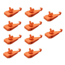 10Pcs Awning Clamp Tarp Clips Heavy Duty Lock Grip Tent Fasteners Clips Pool Awning Bungee Cord Car Tighten Orange