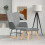 VidaXL vidaXL Schaukelsessel mit Hocker Hellgrau Stoff 1