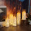 Grey Flameless Candles with Star String and Auto Timer 3