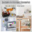 36Pcs Peg Board Hooks, Peg Board Accessories, Long Peg Board Hooks Set Metal Storage Tool Waterproof Home Office Tool 6