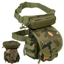 Tactical Hip Waist Bag, Military Molle Pouch, Water Resistant, Multi-Pocket, for Hiking Camping