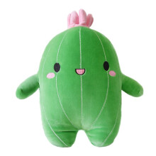 Cuddly Cactus Stuffed Plant Animal with Smile Face and Antenna Soft Cacti Plush Toy Pillow,M