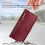 Purple Leather Wallet Case for iPhone 13 6.1 inch with 6