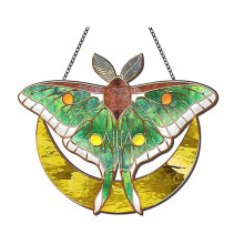 Pendentif de Lune Espagnole à Suspendre pour FenêTre en Acrylique Teinté, DéCoration Murale Papillon pour les Amateurs de Papillons, Cadeau de
