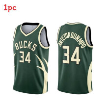 (XL)Bucks Antetokounmpo 34 Basketball Vest Sportswear Breathable Polyester Daily For