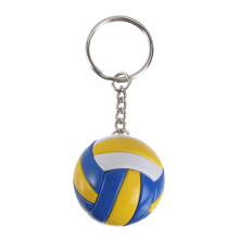 Volleyball-shaped sport ball keychain 1 pack