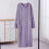 Women's Solid Purple Long Robe Winter Loose Bathrobe One 2