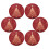 Round Placemat Set Polyester 6 pcs Red Christmas Tree 2