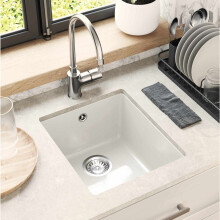 vidaXL Sink White 370 x 460 mm 80% Quartz and 20% Resin