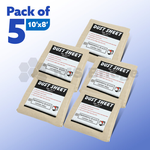 5 x JMS Bridge Cotton Dust Sheet - 10' x 8'ft