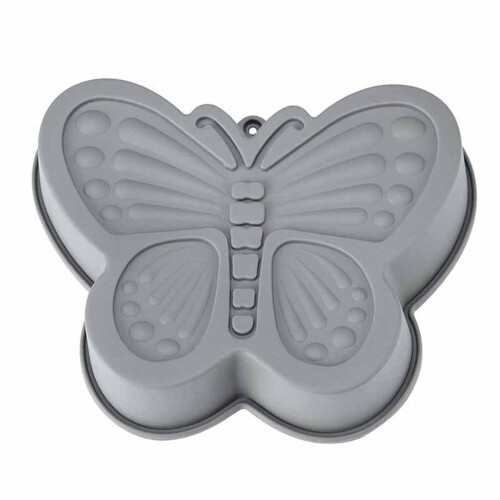 Butterfly Cake Pan Grey Silicone Non-Stick 12 pcs