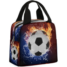 Insulated Soccer Lunch Bag Reusable Large Leakproof Thermal