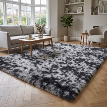 (DARK GREY, 200X290 CM) Extra Large Rugs Fluffy Shaggy Living Room Rug