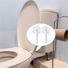 12PCS Toilet Hinge Bolt Screws with Plastic Nuts and Washers Toilet Replacement Parts Kit