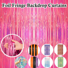 Golden Rain Silk Curtain 2.0M Colorful Shiny Metallic