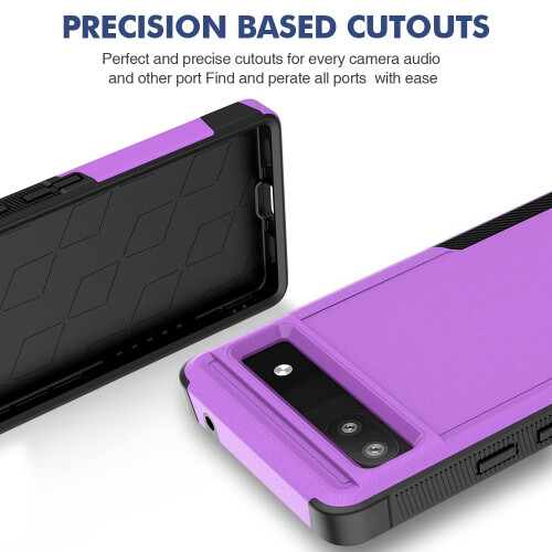 Defender Case for Google Pixel 6A Purple Rugged 1