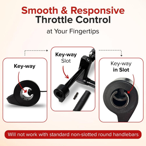 Thumb Throttle for Electric Scooters PC-ABS Black Apex 2