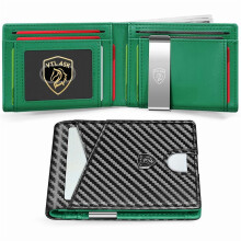 Men's Ultra-Thin RFID Leather Wallet with 11 Card Slots