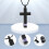 Crystal Cross Necklace for Ashes Keepsake with Birthstone 4