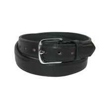 Boston Leather Men's 32 mm Wide Bison Leather Belt
