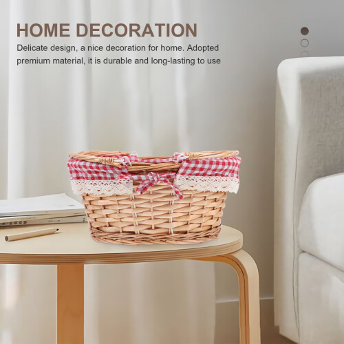 Folding Picnic Basket Table Retro Style 1 Piece 2