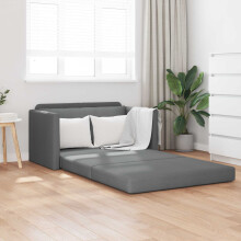 vidaXL 2-Seater Folding Sofa Bed Dark Grey 124 x 71 x 78 cm Fabric