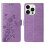 Purple Butterfly Flower Leather Phone Case for iPhone 14 2