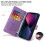 Purple Butterfly Flower Leather Phone Case for iPhone 14 3